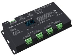 12 Channel LED DMX512 and RDM Decoder / Master - 5A/CH - 12-24V - OLED Display
