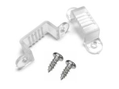 50Pcs 14mm Wide Plastics Fixing Mounting Brackets Clips For AC110V/220V 5050 2835 Waterproof LED Tape Lights, With 100 Screws