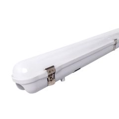 Milky White Cover T8 LED Tube Lights with Striped Clear Tri-proof T8 Tube Fixture for Single Tube