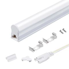 10Pcs Pack /2FT/3FT/4FT/5FT Line Voltage AC T5 LED Tube Light with Milky White cover