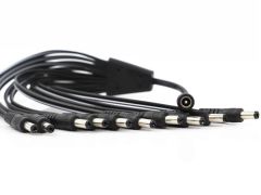 1 to 10 5.5/2.1mm Compact Power Supply to Splitter Cable