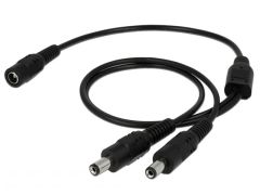 1 to 2 Way  5.5/2.1mm Compact Power Supply to Splitter Cable