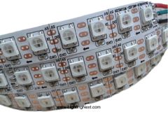 96LEDs WS2812B Addressable RGB LED Light Strip, 5V input, 5M Reel