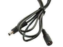 2.1mm x 5.5mm Female Male Barrel Jack Extension Cable, 5ft Long