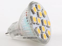 2.5W MR11 LED Replacement Bulb with 12 SMD5050 LEDs