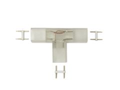 2 Pins T shape Bends branches 1 to 1 High Voltage 4-pin Single Color led strip lights Bifurcation fast connectors With 2 Copper 