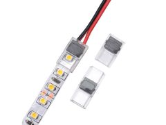  2 Pin 3528 8mm Strip to Wire connector for bare board monochrome LED light strip
