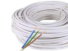 3 Pin 18/20AWG/3*0.5mm Copper Core RVV White PVC Jacket Waterproof Power Cable For 3 pin LED Strip Lighting, 1m by sale