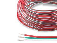 3 Pins 20/22AWG Power Wire Extension Cable Line Wire For CCT and Addressable LED Strip Lights, 1M By Sale