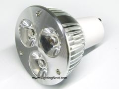 3 Watt GU10 LED Spot Light Bulb, Compares to 30 Watt Halogen 