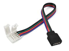 4 Pin 10mm Strip to Power Adaptor Snap Down Connector for 5050 RGB Flexible LED Strip Lights