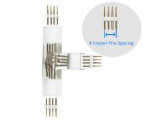  4 Pin T shape Bends branches 1 to 2 High Voltage 4-pin RGB led strip lights Bifurcation fast connectors With 3 Copper