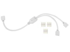 4 Pins 10mm 1 to 2 Y- Splitter Cables for 5050 3528 RGB LED Light Strip with 3 Male 4-pin 10mm Plugs