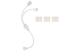 5 Pins 1 to 2 Y- Splitter Cables for 5050 3528 RGBW LED Light Strip with 3 Male 5-pin Plugs