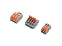 5pcs Parallel Press LED Fast Wiring Terminal Closed Connectors For 2/3/4/5/6PIN LED Extension Wires 