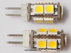 Back Pin Tower G4  LED Bulb, 12V DC,  9 Tri-Chip 5050 SMD LEDs
