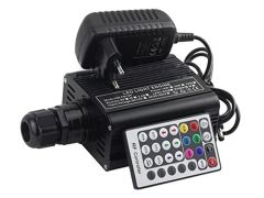 DC12V 16W 6 Channels DMX RGBW LED Fiber Optic Engine With 28 Keys RF Remote Controller