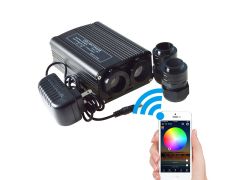 DC12V 32W Double Head WIFI Smartphone Controlled RGBW Fiber Optic Illuminator Support Android & IOS