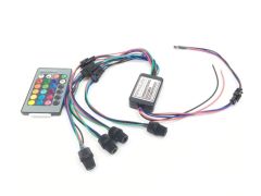 DC12V 2W 2/4 Heads 24 Key Remote RGB Side Glow Fiber Optic Light Source Illuminator