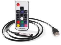Mini USB RF Wireless Remote Controller for RGB LED Strips - DC 5-24V