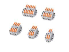 5PCS Parallel Press Open LED Fast Wiring Terminal Connectors For 2/3/4/5/6PIN LED Extension Wires 