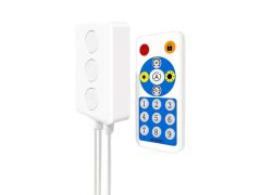 SP601E Music Bluetooth LED Controller Dual Output Channels Individually Control Works with 16 Keys RF Remote for Addressable LED Strips 