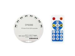 SP608E 8 Output SPI Channel LED Music Controller For Addressable LED Strips