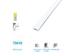 1M/5M/10M/20M Pack of T0410 LED Neon Light Housing for 5mm Wide LED Strip Lights