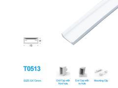 1M/5M/10M/20M Pack of T0513 LED Neon Light Housing for 10mm Wide LED Strip Lights