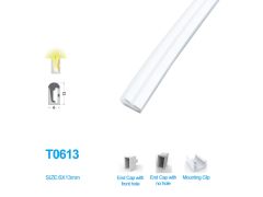 1M/5M/10M/20M Pack of T0613 Edge Lighting LED Neon Light Housing for 8mm Wide LED Strip Lights