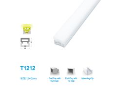 1M/5M/10M/20M Pack of T1212 3 Sides Postive Lighting Flexible LED Neon Light Housing for 8mm Wide LED Strip