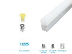 1M/5M/10M/20M Pack of T1225 LED Neon Light Housing for 12mm Wide LED Strip Lights