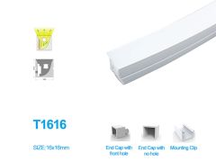 1M/5M/10M/20M Pack of T1616 Edge Lighting LED Neon Light Housing for 10mm Wide LED Strip Lights