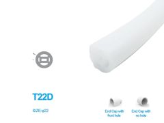 1M/5M/10M Pack of T22D LED Neon Light Housing for 6mm Wide LED Strip Lights