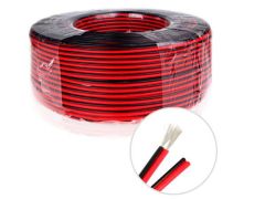 2 Pin 18/20 AWG Two Conductor Power Wire, Red/Black, Single Color LED Strip Extension Cable, Sold by Meter