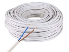 2 Pin 18/20 AWG Two Conductor Power Wire, White/Black, Waterproof, Single Color LED Strip Extension Cable, Sold by Meter