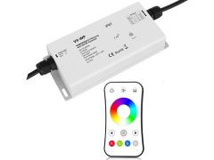 Waterproof 4 Channel Receiver with RGB/RGBW RF Remote - 5 Amps/Chan