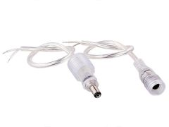 2 Pin Waterproof 5.5 x 2.1mm Female + Male DC Power Connector Wires Cable Cord