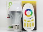 2.4G 9Watt E27 RGB+White Smart LED Light Bulb with RF Remote, Smartphone or Tablet WiFi Compatible