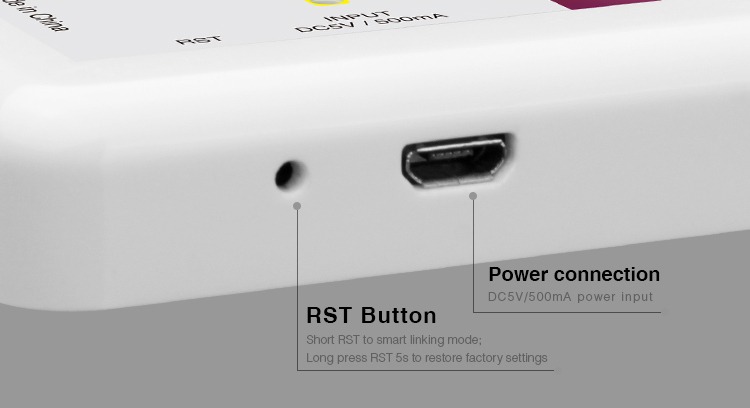 Mi.Light smart lighting controlled over 3G 4G internet WiFi
