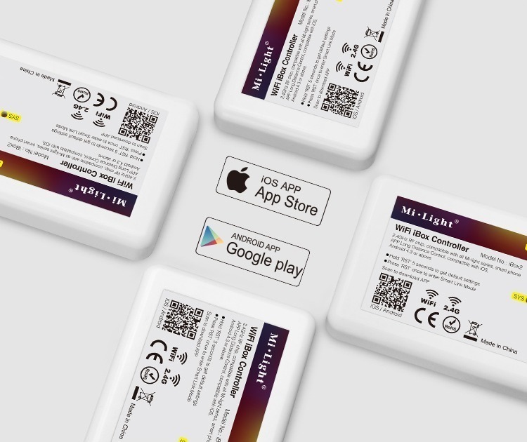 Mi.Light smart lighting controlled over 3G 4G internet WiFi